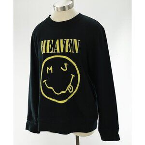 MARC JACOBS REDUX GRUNGE Black Oversized HEAVEN Graphic Terry Sweatshirt XS NWT